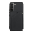 For Samsung Galaxy S22+ 5G Skin Feel PU + TPU + PC Phone Case with Card Slots(Black)