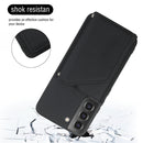 For Samsung Galaxy S22+ 5G Skin Feel PU + TPU + PC Phone Case with Card Slots(Black)