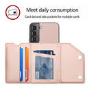 For Samsung Galaxy S22+ 5G Skin Feel PU + TPU + PC Phone Case with Card Slots(Rose Gold)