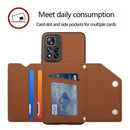 For Xiaomi Redmi Note 11 Pro Skin Feel PU + TPU + PC Phone Case with Card Slots(Brown)