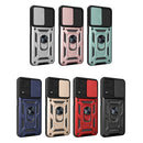 For vivo Y21s Sliding Camera Cover TPU+PC Phone Case(Blue)