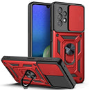 For Samsung Galaxy A13 4G Sliding Camera Cover TPU+PC Phone Case(Red)