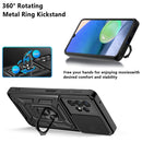 For Samsung Galaxy A13 4G Sliding Camera Cover TPU+PC Phone Case(Blue)