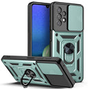 For Samsung Galaxy A13 4G Sliding Camera Cover TPU+PC Phone Case(Green)
