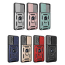For Samsung Galaxy A13 4G Sliding Camera Cover TPU+PC Phone Case(Silver)