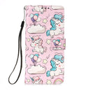 For Samsung Galaxy S22+ 5G 3D Painting Flip Leather Case with Holder(Pink Pony)