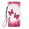 For Samsung Galaxy S22+ 5G 3D Painting Flip Leather Case with Holder(Red Butterfly)