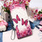 For Samsung Galaxy S22+ 5G 3D Painting Flip Leather Case with Holder(Red Butterfly)