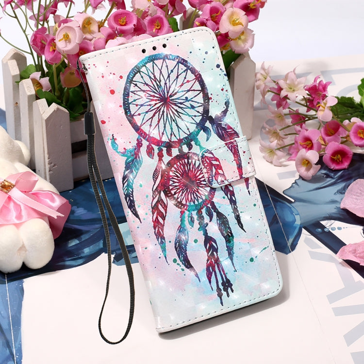 For Samsung Galaxy S22+ 5G 3D Painting Flip Leather Case with Holder(Wind Chimes)
