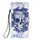 For Samsung Galaxy S22+ 5G 3D Painting Flip Leather Case with Holder(Cloud Skull)