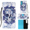 For Samsung Galaxy S22+ 5G 3D Painting Flip Leather Case with Holder(Cloud Skull)