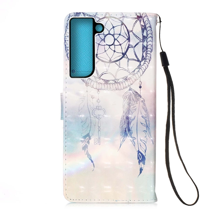 For Samsung Galaxy S22+ 5G 3D Painting Flip Leather Case with Holder(Fantasy Wind Chimes)