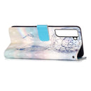 For Samsung Galaxy S22+ 5G 3D Painting Flip Leather Case with Holder(Fantasy Wind Chimes)