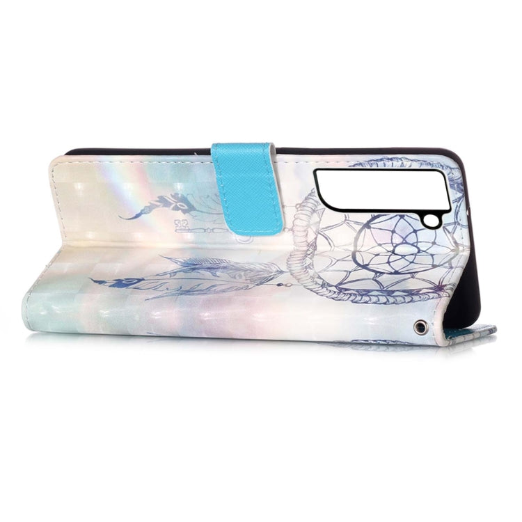 For Samsung Galaxy S22+ 5G 3D Painting Flip Leather Case with Holder(Fantasy Wind Chimes)