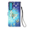 For Samsung Galaxy S22+ 5G 3D Painting Flip Leather Case with Holder(Gold Butterfy)