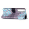 For Samsung Galaxy S22+ 5G 3D Painting Flip Leather Case with Holder(Blue Flower)