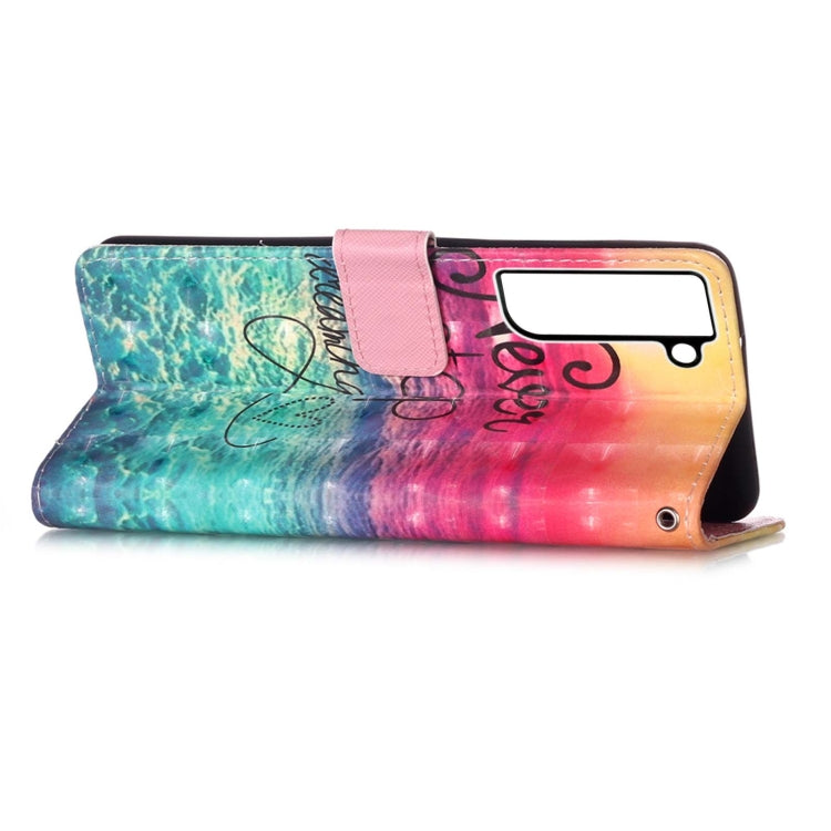 For Samsung Galaxy S22+ 5G 3D Painting Flip Leather Case with Holder(Dreaming)