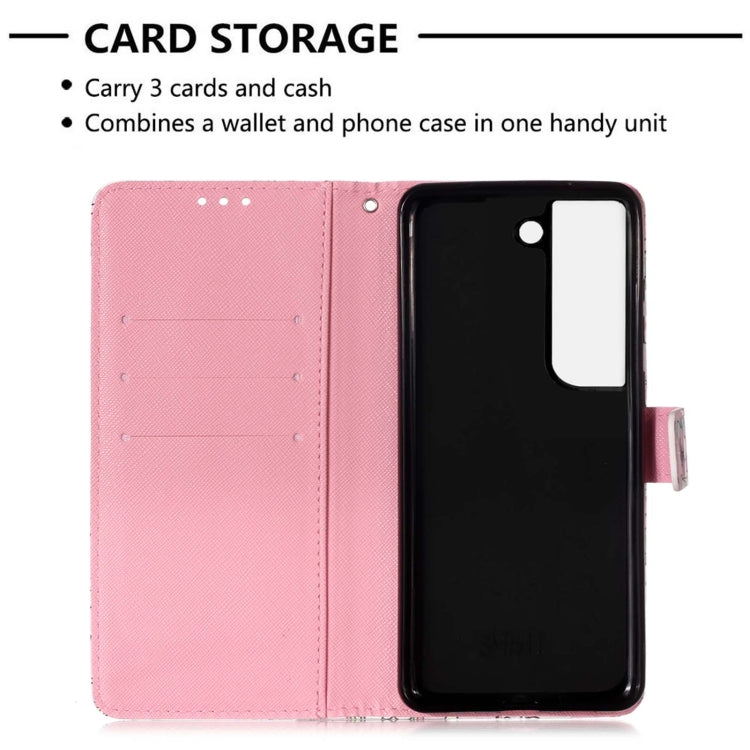 For Samsung Galaxy S22+ 5G 3D Painting Flip Leather Case with Holder(Dreaming)