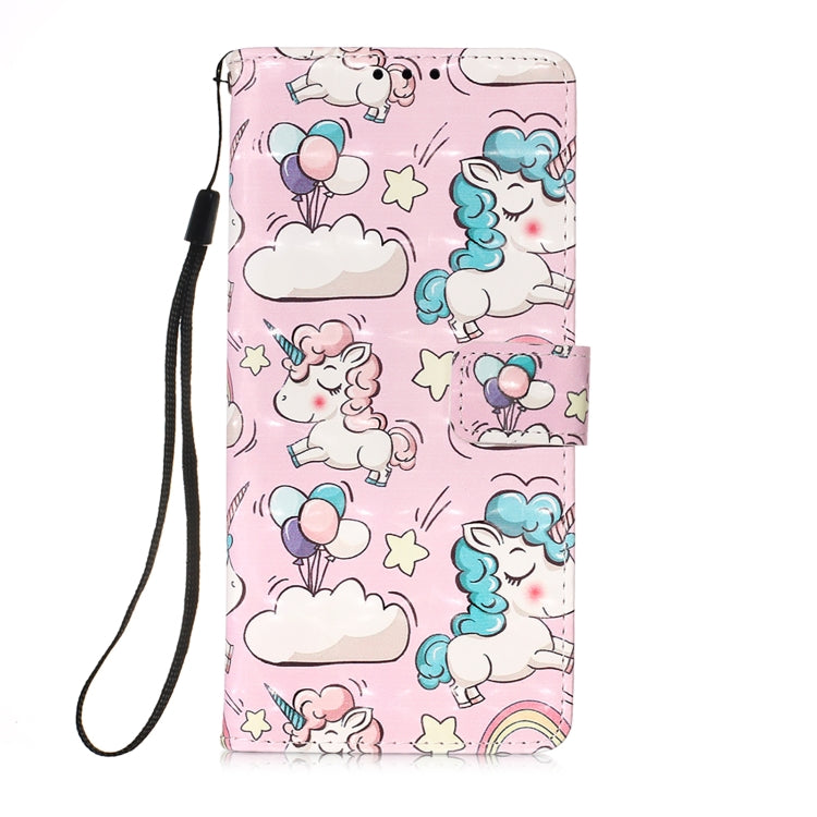For Samsung Galaxy S22 Ultra 5G 3D Painting Flip Leather Case with Holder(Pink Pony)