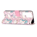 For Samsung Galaxy S22 Ultra 5G 3D Painting Flip Leather Case with Holder(Pink Pony)