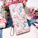 For Samsung Galaxy S22 Ultra 5G 3D Painting Flip Leather Case with Holder(Pink Pony)