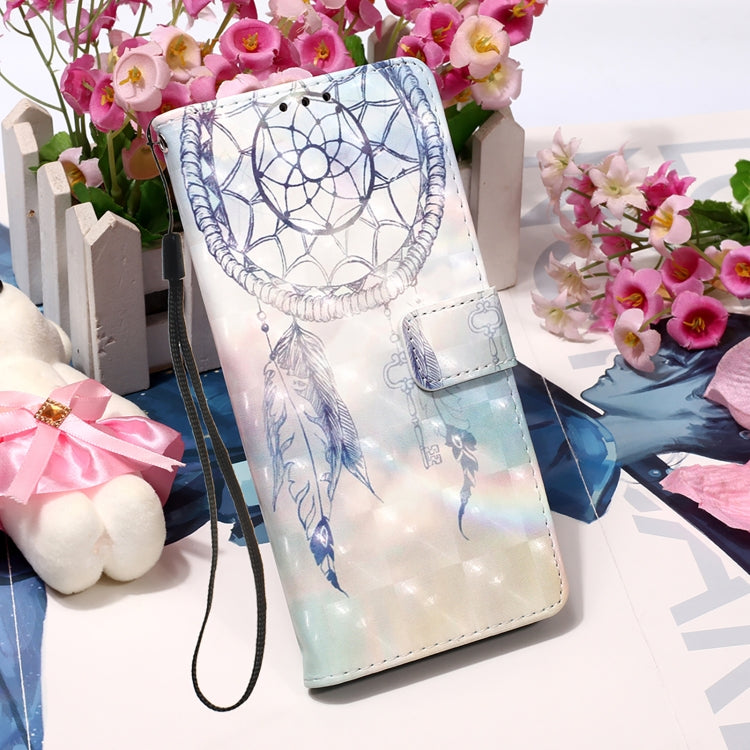 For Samsung Galaxy S22 Ultra 5G 3D Painting Flip Leather Case with Holder(Fantasy Wind Chimes)