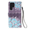 For Samsung Galaxy S22 Ultra 5G 3D Painting Flip Leather Case with Holder(Blue Flower)