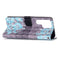 For Samsung Galaxy S22 Ultra 5G 3D Painting Flip Leather Case with Holder(Blue Flower)
