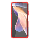For Xiaomi Redmi Note 11 Pro (China) Tire Texture TPU + PC Phone Case with Holder(Red)