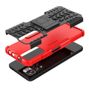 For Xiaomi Redmi Note 11 Pro (China) Tire Texture TPU + PC Phone Case with Holder(Red)