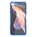 For Xiaomi Redmi Note 11 Pro (China) Tire Texture TPU + PC Phone Case with Holder(Blue)