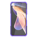 For Xiaomi Redmi Note 11 Pro (China) Tire Texture TPU + PC Phone Case with Holder(Purple)