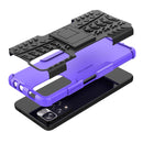 For Xiaomi Redmi Note 11 Pro (China) Tire Texture TPU + PC Phone Case with Holder(Purple)