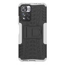 For Xiaomi Redmi Note 11 Pro (China) Tire Texture TPU + PC Phone Case with Holder(White)