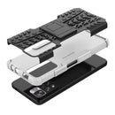 For Xiaomi Redmi Note 11 Pro (China) Tire Texture TPU + PC Phone Case with Holder(White)