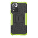 For Xiaomi Redmi Note 11 Pro (China) Tire Texture TPU + PC Phone Case with Holder(Green)