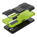 For Xiaomi Redmi Note 11 Pro (China) Tire Texture TPU + PC Phone Case with Holder(Green)