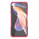 For Xiaomi Redmi Note 11 Pro (China) Tire Texture TPU + PC Phone Case with Holder(Pink)