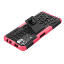 For Xiaomi Redmi Note 11 Pro (China) Tire Texture TPU + PC Phone Case with Holder(Pink)