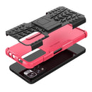 For Xiaomi Redmi Note 11 Pro (China) Tire Texture TPU + PC Phone Case with Holder(Pink)