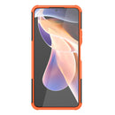For Xiaomi Redmi Note 11 Pro (China) Tire Texture TPU + PC Phone Case with Holder(Orange)