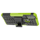 For Motorola Moto E40 Tire Texture TPU + PC Phone Case with Holder(Green)