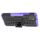 For Samsung Galaxy A03 Global Tire Texture TPU + PC Phone Case with Holder(Purple)