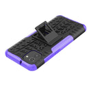 For Samsung Galaxy A03 Global Tire Texture TPU + PC Phone Case with Holder(Purple)