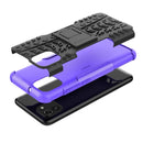 For Samsung Galaxy A03 Global Tire Texture TPU + PC Phone Case with Holder(Purple)