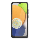 For Samsung Galaxy A03 Global Tire Texture TPU + PC Phone Case with Holder(Black)