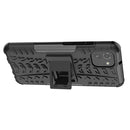 For Samsung Galaxy A03 Global Tire Texture TPU + PC Phone Case with Holder(Black)