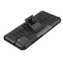 For Samsung Galaxy A03 Global Tire Texture TPU + PC Phone Case with Holder(Black)