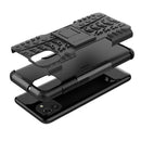 For Samsung Galaxy A03 Global Tire Texture TPU + PC Phone Case with Holder(Black)