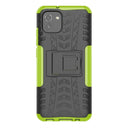 For Samsung Galaxy A03 Global Tire Texture TPU + PC Phone Case with Holder(Green)